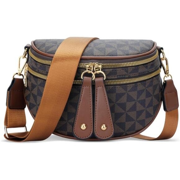 Crossbody Sling Bag for Women Trendy Brown - Picture 1 of 7
